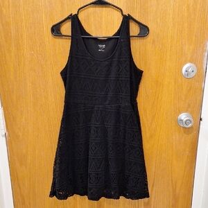 Black lace overlay dress